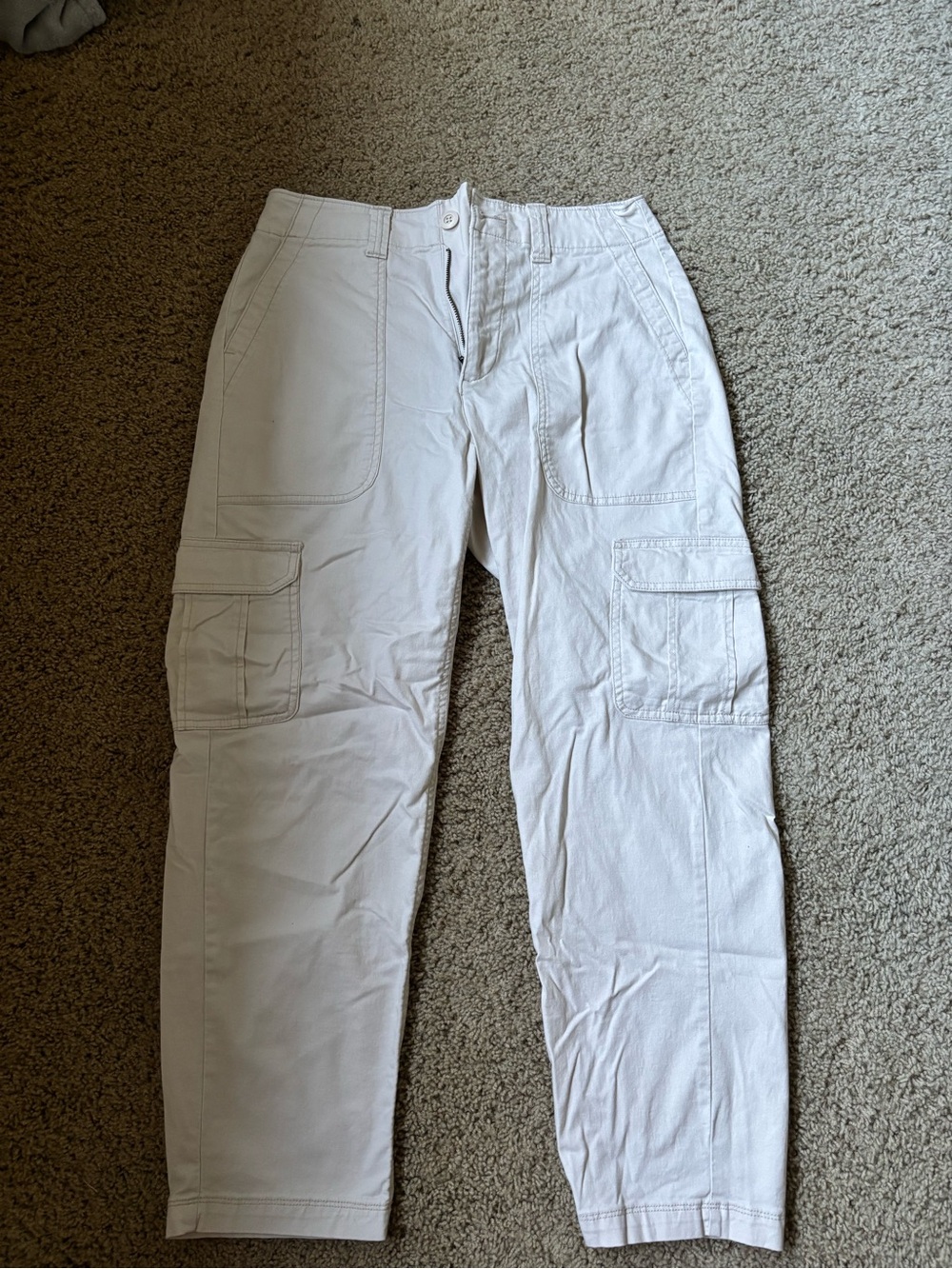 Women's White Cargo Pants – Classic Utility Style